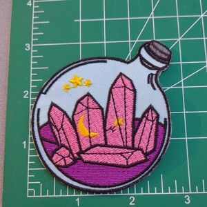2/$10 Crystal Bottle Embroidered Patch